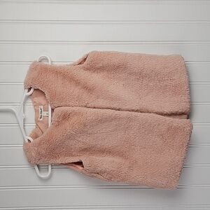 Kate Mack Faux Fur Vest • Toddler Girl 2T • Blush Pink Cozy Winter Layer